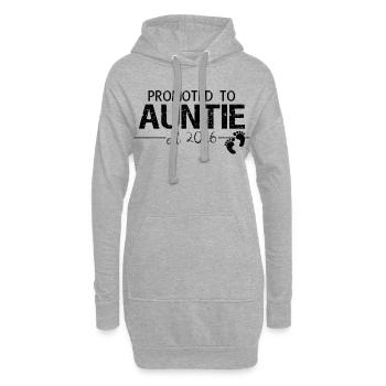 Promue tante tante 2026 Tante Cadeau - Sweat-shirt à capuche long Femme - gris chiné - Devant