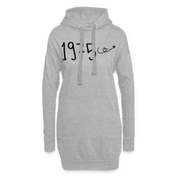1975 Jubiläum 1975 Retro 1975 - Hoodie-Kleid - Grau meliert - Vorne