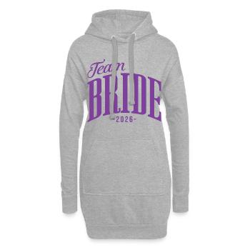 Team Braut Junggesellinnenabschied JGA 2026  - Hoodie-Kleid - Grau meliert - Vorne
