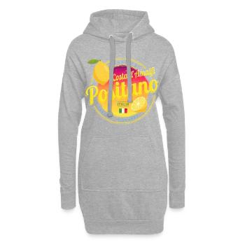 Positano Costa d'Amalfi Zitrone Italien Sovenir - Hoodie-Kleid - Grau meliert - Vorne