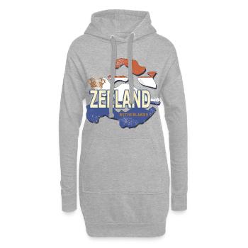 Zeeland Niederlande mit Landkarte Holland Souvenir - Hoodie-Kleid - Grau meliert - Vorne