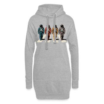 Astronaut Zebra Stripe Retro Space Astronaut - Sweat-shirt à capuche long Femme - gris chiné - Devant