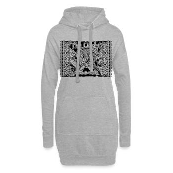 L’OCELOT - Sweat-shirt à capuche long Femme - gris chiné - Devant