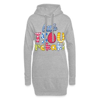 Kleiner Tsourekaki, griechisches Oster-orthodoxes Osterfest - Hoodie-Kleid - Grau meliert - Vorne