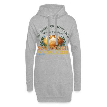Pain au levain boulanger Baker local Ère - Sweat-shirt à capuche long Femme - gris chiné - Devant