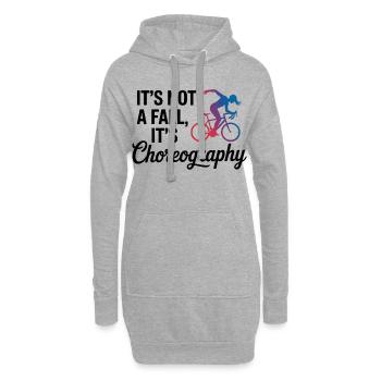 Künstlerisches Radfahren Kein Herbst Es ist Choreografie - Hoodie-Kleid - Grau meliert - Vorne
