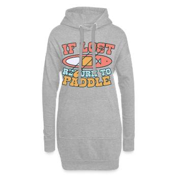 Stand Up Paddle si vous êtes perdu Retournez à la pagaie - Sweat-shirt à capuche long Femme - gris chiné - Devant