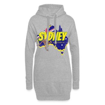 Sydney mit Vintage Känguru Australien Souvenir - Hoodie-Kleid - Grau meliert - Vorne