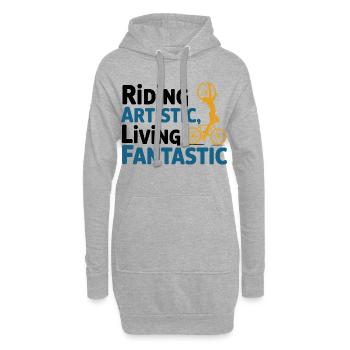 Sport cycliste artistique - Sweat-shirt à capuche long Femme - gris chiné - Devant