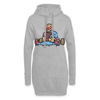 Karting Glace Karting Karting Sport Automobile Go-Kart - Sweat-shirt à capuche long Femme - gris chiné - Devant