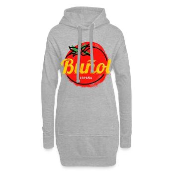 Bunol Tomatina Provinz Valencia Spanien Souvenir - Hoodie-Kleid - Grau meliert - Vorne