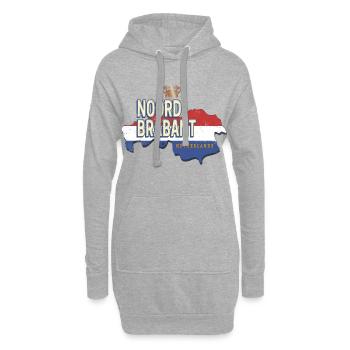 Souvenir rétro de la Hollande du Brabant-Nord Néerlandais - Sweat-shirt à capuche long Femme - gris chiné - Devant