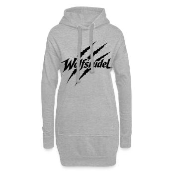 Wolfsrudel - Hoodie-Kleid - Grau meliert - Vorne