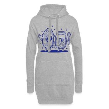 Sourdough Bread Baking Baker Sourdough Starter Jar - Hoodie-Kleid - Grau meliert - Vorne