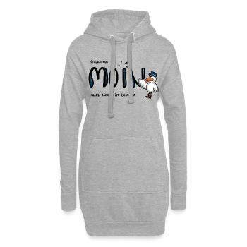 Moin Küstenseemöwe im Sailor-Style - Hoodie-Kleid - Grau meliert - Vorne