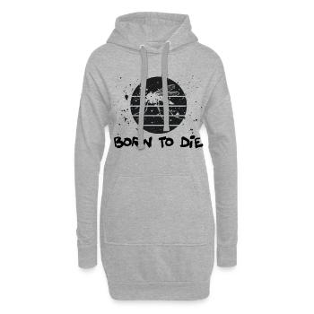« Born to Die » – Un design rétro sarcastique - Sweat-shirt à capuche long Femme - gris chiné - Devant