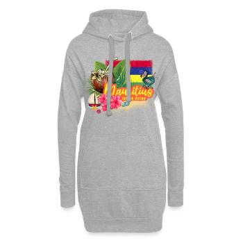 Mauritius Retro Indischer Ozean Dodo Souvenir - Hoodie-Kleid - Grau meliert - Vorne