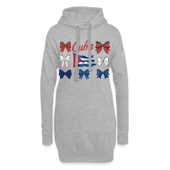 Kuba Stolz & Heimat - Cuba Flagge Design - Hoodie-Kleid - Grau meliert - Vorne
