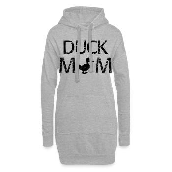Duck Mom süßes lustiges Hemd - Hoodie-Kleid - Grau meliert - Vorne