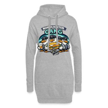Nordlichter Gang Küstenhumor Möwen Ostsee Nordsee - Hoodie-Kleid - Grau meliert - Vorne