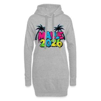 Fête Malle 2026 - Sweat-shirt à capuche long Femme - gris chiné - Devant