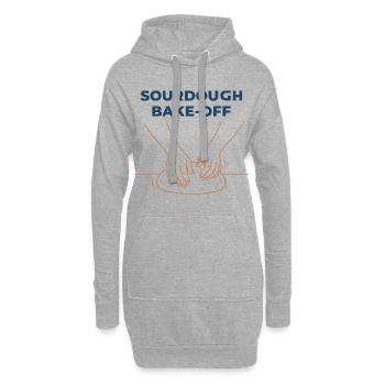 Pain au levain à la pâte Baking Baking Baker Bread - Sweat-shirt à capuche long Femme - gris chiné - Devant