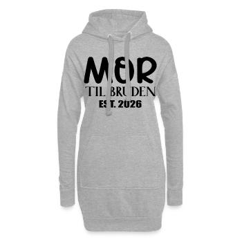 Mutter der Braut 2026 - Hoodie-Kleid - Grau meliert - Vorne