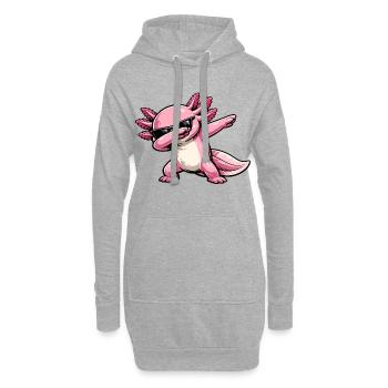 Axlotl en dabing - Sweat-shirt à capuche long Femme - gris chiné - Devant