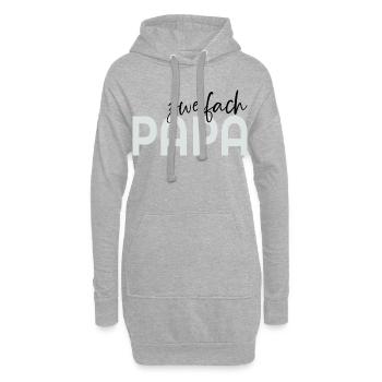 Baby Zweifach Papa - Hoodie-Kleid - Grau meliert - Vorne