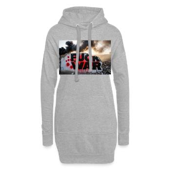 SCHEISS AUF DEN KRIEG - Hoodie-Kleid - Grau meliert - Vorne