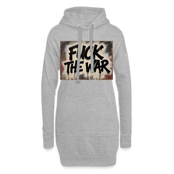 SCHEISS AUF DEN KRIEG - Hoodie-Kleid - Grau meliert - Vorne