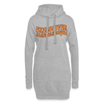 Fête de la consommation excessive d’alcool - Sweat-shirt à capuche long Femme - gris chiné - Devant