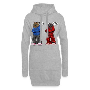 Bullen-Trader Duo - Hoodie-Kleid - Grau meliert - Vorne
