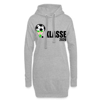Fußball 1. Klasse 2026 - Hoodie-Kleid - Grau meliert - Vorne