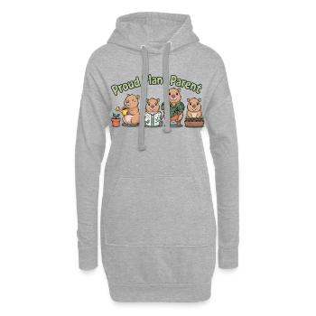 Camiseta Plants Proud Parent Jardinier Cadeau - Sweat-shirt à capuche long Femme - gris chiné - Devant