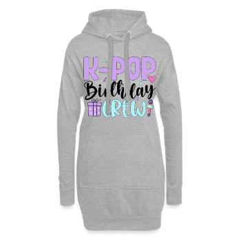 Équipe d’anniversaire K Pop - Sweat-shirt à capuche long Femme - gris chiné - Devant