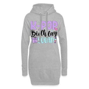 Équipe d’anniversaire K Pop - Sweat-shirt à capuche long Femme - gris chiné - Devant