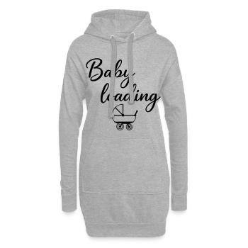 Baby loading - Hoodie-Kleid - Grau meliert - Vorne