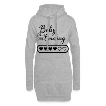 Baby loading - Hoodie-Kleid - Grau meliert - Vorne