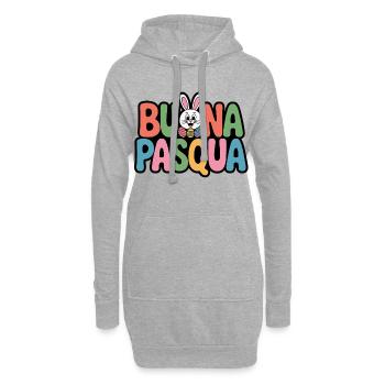 Osterhase - Hoodie-Kleid - Grau meliert - Vorne