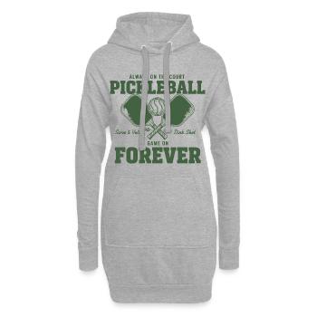 Joueur de Pickleball Toujours Toujours Sur le Terrain - Sweat-shirt à capuche long Femme - gris chiné - Devant