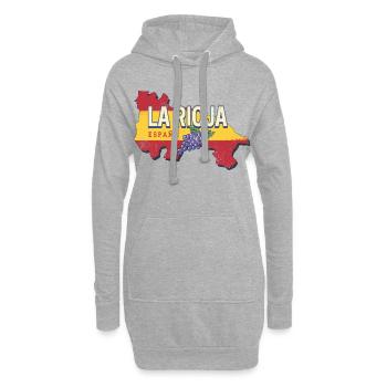 La Rioja Spanien Retro Region Reben Vintage Wein - Hoodie-Kleid - Grau meliert - Vorne