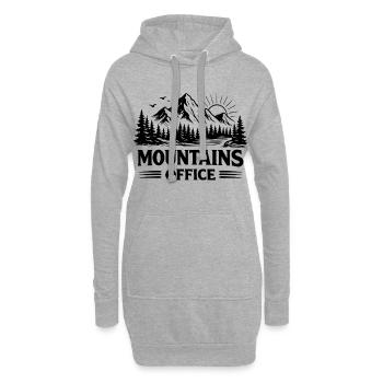 Mountains Office Bergliebhaber Abenteuer - Hoodie-Kleid - Grau meliert - Vorne