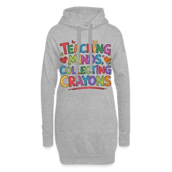 Enseignante du primaire Enseignante Minds Enseignante - Sweat-shirt à capuche long Femme - gris chiné - Devant
