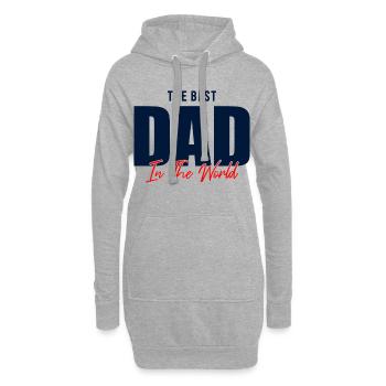 Bester Vater der Welt Geschenkhemd - Hoodie-Kleid - Grau meliert - Vorne