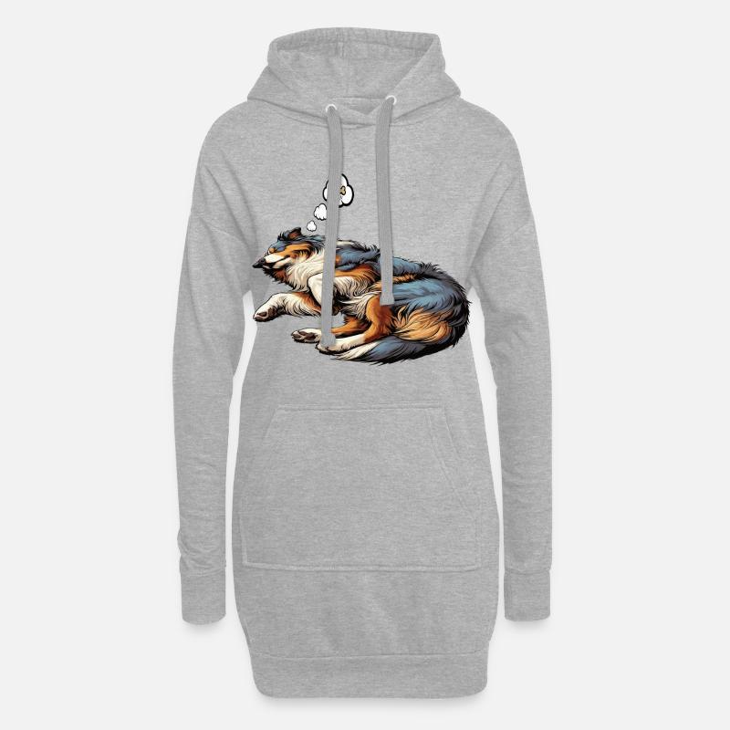 Australian Shepherd Aussie Aussiebesitzer Aussies - Hoodie-Kleid - Grau meliert