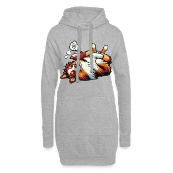 Australian Shepherd Aussie Aussiebesitzer Aussies - Hoodie-Kleid - Grau meliert - Vorne