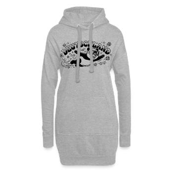 Deutschland Fussball Panda - Hoodie-Kleid - Grau meliert - Vorne