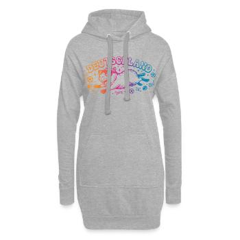Deutschland Fussball Capybara - Hoodie-Kleid - Grau meliert - Vorne