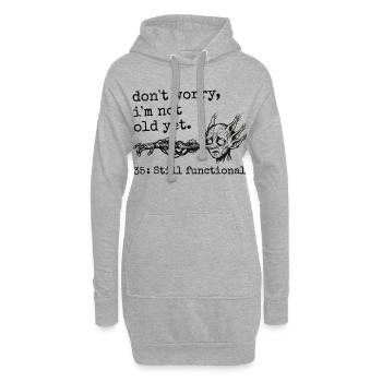35e Anniversaire - Cadeau 35e anniversaire Humour  - Sweat-shirt à capuche long Femme - gris chiné - Devant